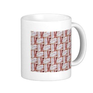 Tiled Bacon Weave Pattern Coffee Mugs