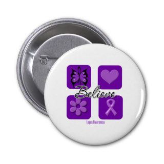 Believe Inspirations Lupus Awareness Pinback Button