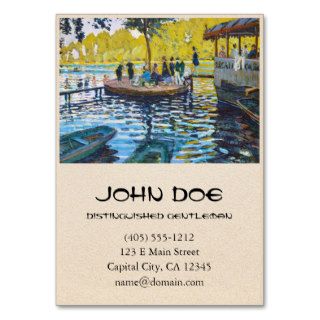 La Grenouillere Claude Monet fine art painting Business Cards