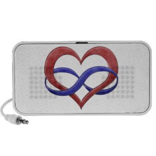 Polyamorous Pride Infinity Heart iPhone Speaker
