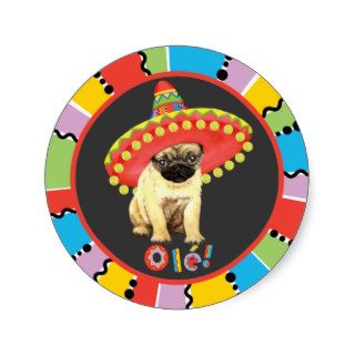 Fiesta Pug Stickers