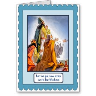 Nativity, religious Christmas card