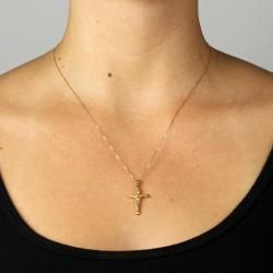 Toscana 14k Yellow Gold Crucifix Charm Palm Beach Jewelry Gold Necklaces