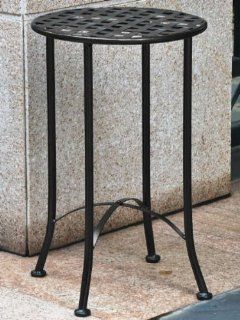 MANDALAY IRON PATIO ROUND TABLE in an ANTIQUE BLACK FINISH   PATIO FURNITURE  Patio Side Tables  Patio, Lawn & Garden