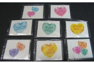 36 CONVERSATION HEART TATTOOS/VALENTINE'S Day PARTY FAVORS/2" Health & Personal Care
