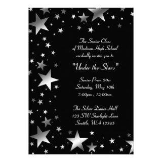 Silver Under the Stars Prom Formal Custom Invitation