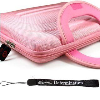 eBigValue Pink Protective Hard Nylon Carrying Case for Sony DVP FX970 9 Inch Portable DVD Player + Determination Hand Strap Electronics