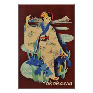 Yokohama Japan ~ Vintage Far East Travel Posters