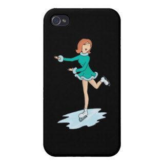 cute cartoon girl figure skating cases for iPhone 4