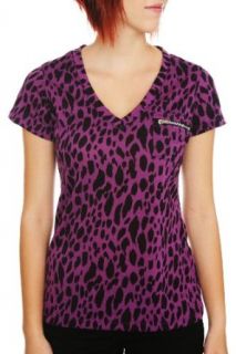 Purple And Black Cheetah Print Zipper Top Size  Large