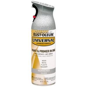 Rust Oleum Universal 12 oz. All Surface Hammered Silver Spray Paint and Primer in One 261406