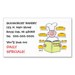 Cute & Funny Bakery Business Card