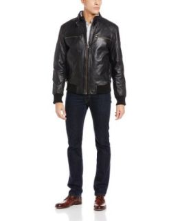 Emanuel by Emanuel Ungaro Men's Leather Glove Touch Bomber Jacket at  Mens Clothing store Leather Outerwear Jackets