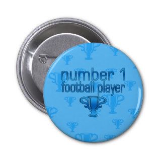 Football Gifts for Him Number 1 Football Player Button