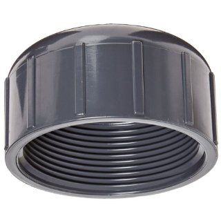 Spears 448 G Series PVC Pipe Fitting, Cap, Schedule 40, Gray, 2" NPT Female Industrial Pipe Fittings