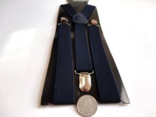 Men's suspenders adjustable 1 inch suspender (Navy Blue) at  Mens Clothing store Apparel Suspenders