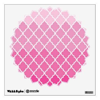 Trendy Ombre Moroccan Trellis Pink White Wall Graphic