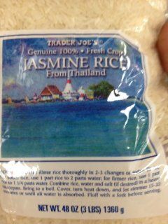 Trader Joe's Jasmine Rice from Thailand 48oz (3lbs)  Dried Jasmine Rice  Grocery & Gourmet Food