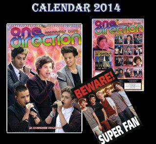 ONE DIRECTION 2014 CALENDAR BY DREAM + FREE ONE DIRECTION DOOR SIGN   Wall Calendars