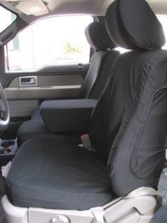 Exact Seat Covers, F462 X8, 2009 2010 Ford F150 XL Front 40/20/40 Split Seats with Solid Center Armrest Custom Exact Seat Covers, Graphite Automotive Twill Automotive