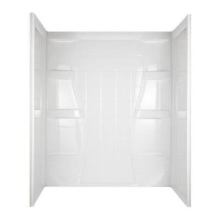 ASB Firenze 34 in. x 60 in. x 73 1/2 in. Three Piece Direct to Stud Shower Wall Kit in White   DISCONTINUED 39534