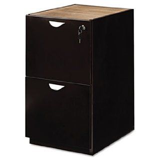 Mira Series File/File Credenza Pedestal, 15w x 22d x 27 h, Espresso by MAYLINE (Catalog Category Furniture & Accessories / File Cabinets)  Storage Cabinets 