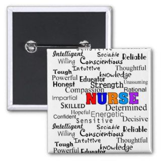 Nurse Describing Words Gifts Pinback Button