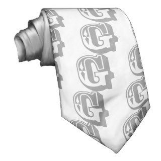 "G" is for Gangsta   Alphabet Letter Tee Neckties