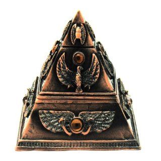 Objet d'art Release No.464 "Dahshur" Ancient Egyptian Pyramid Icon Handmade Jeweled Trinket Box   Decorative Boxes