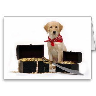 Golden Puppy Pirate Card