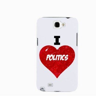SudysAccessories I Love Heart Politics Samsung Galaxy Note 2 Case Note II Case N7100   SoftShell Full Plastic Snap On Graphic Case Cell Phones & Accessories