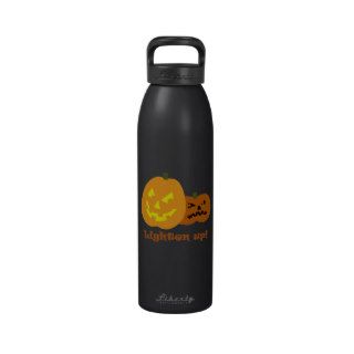 Lighten Up Funny Halloween Pumpkins Reusable Water Bottle