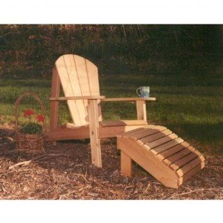 Cedar Adirondack Chair and Footrest Set