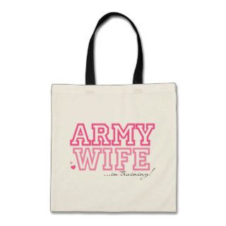 Army Wife in training Canvas Bags