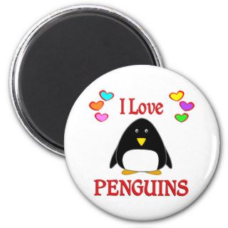 I Love Penguins Magnets