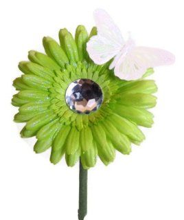 VW Beetle Flower   Green Diamond Bling Daisy Automotive