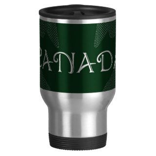 Travel Mug, Canada Maple Leaf Green, coffee mugs