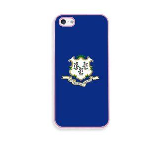 Connecticut Flag Pink Silicon Bumper iPhone 5 & 5S Case   Fits iPhone 5 & 5S Cell Phones & Accessories