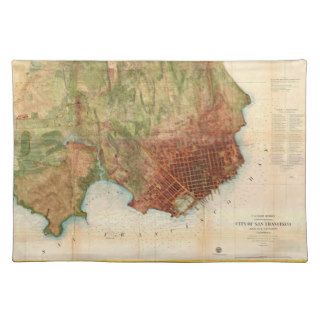 1859 Coast Survey Map of San Francisco Place Mat