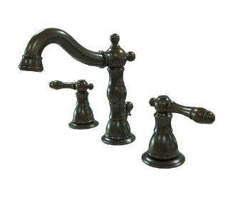 Pegasus 67127 8096H Lyndhurst Series Widespread Lavatory Faucet, Heritage Bronze   Touch On Bathroom Sink Faucets  
