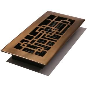 Decor Grates 2 in. x 12 in. Arts and Crafts Rubbed Bronze Solid Brass Register AB212 RB