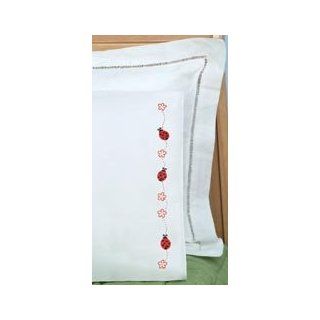 Bulk Buy Jack Dempsey Children's Stamped Pillowcase With White Perle Edge 1/Pkg Ladybugs 1605 468 (2 Pack)