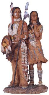 Native American Couple Collectible Indian Figurine Sculpture Statue  