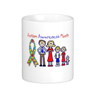 Autism Awareness Month Family Support Coffee Mugs