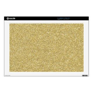glitter3 BLING SANDY NEUTRAL CREAM BEIGE gold BACK Skin For Laptop