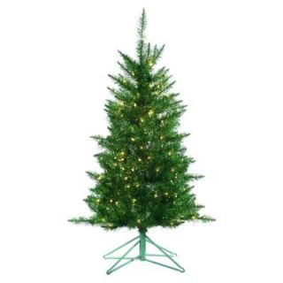 Sterling, Inc. 4 ft. Pre Lit Tiffany Lime Green Tinsel Artificial Christmas Tree with Green Lights 6015 40LG