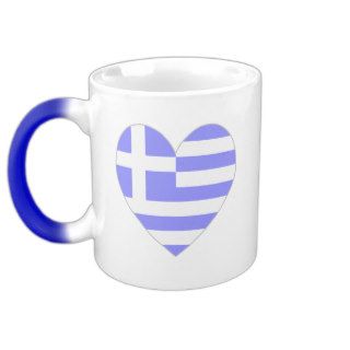 Greek Flag Heart Valentine Mug
