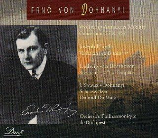 Ern von Dohnanyi (piano)   Historical Recordings   Mozart Piano concerto No. 17, K 453 / Haydn Variations in F minor / Beethoven Piano Sonata No. 17 "The Tempest" Music