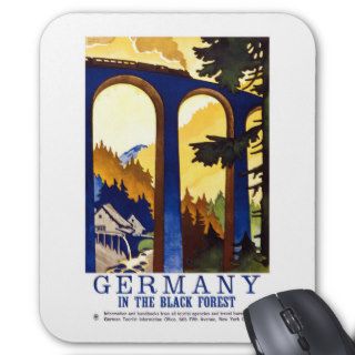 Vintage Germany Black Forest Art Mouse Pad