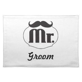 Mr. Groom Mustache Placemats